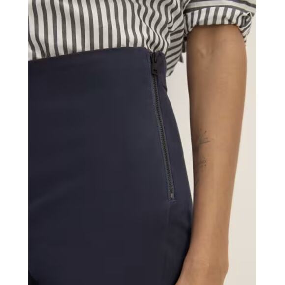 Everlane Womens The Bi-Stretch Work Pant Side Zip Mid Rise Navy Blue Size 0 NEW - Picture 4 of 12